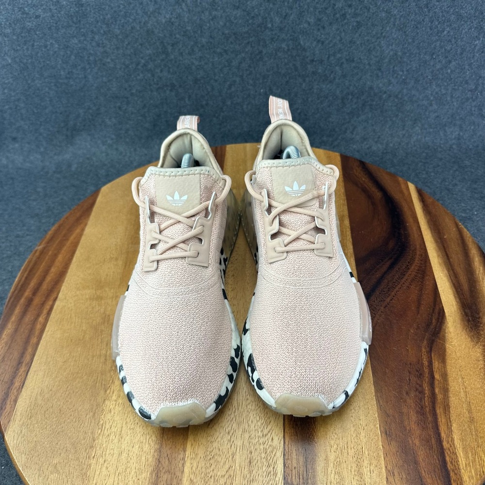 Adidas NMD R1 Halo Blush Spotted Womens 7 Cow Print Pink Beige Sneakers GZ7996 - Picture 5 of 12